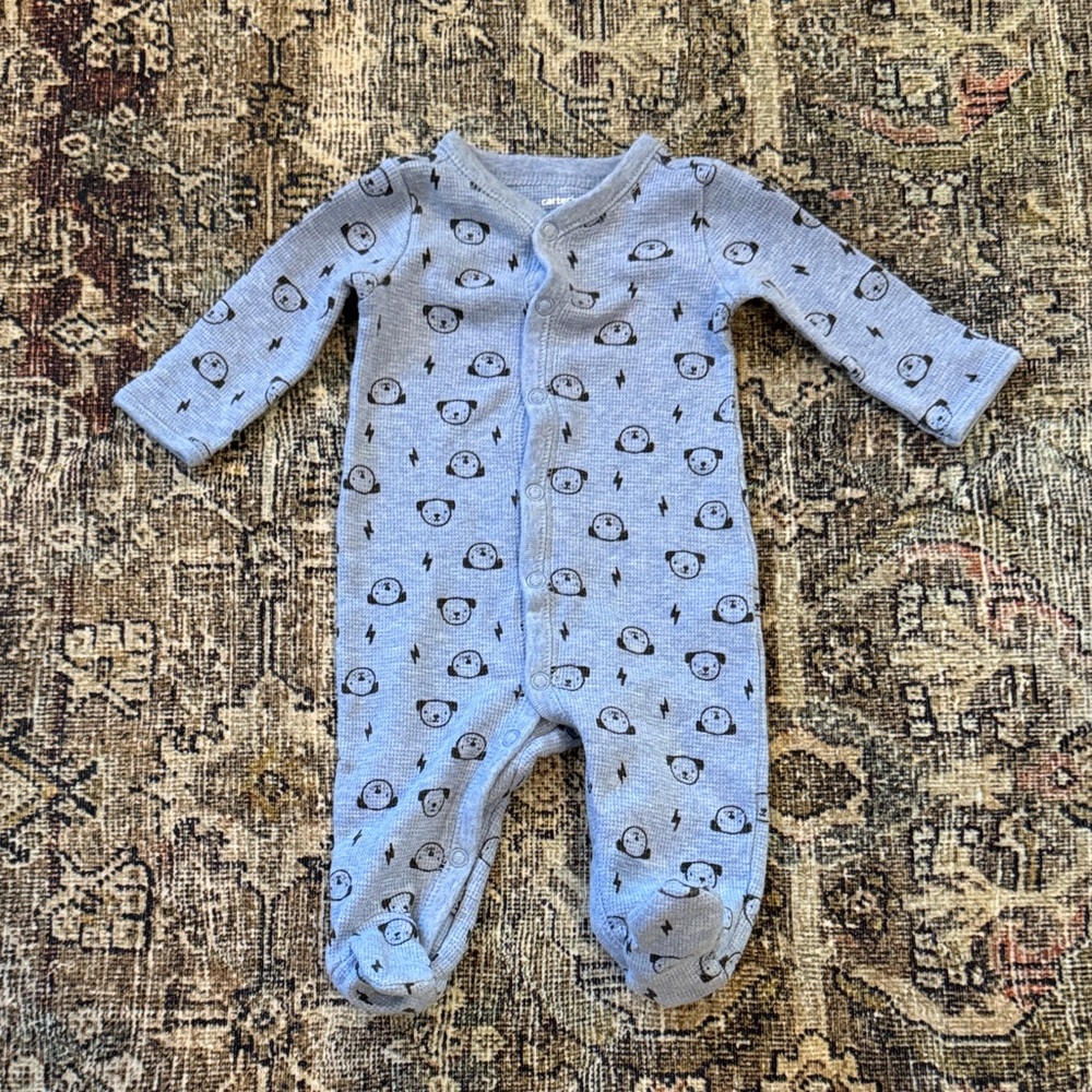Carters Baby Boy Blue Dog Footie Pajamas